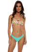 Luli Fama Limoncello Seamless Reversible Peek A Boo Row Wavy Back Ruched Bottom